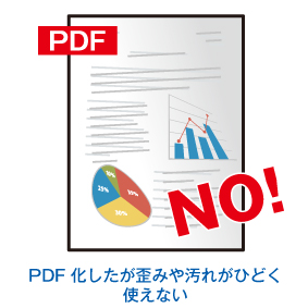 PDF化したが歪みや汚れがひどく使えない