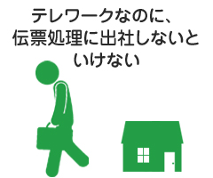 テレワークなのに伝票処理に出社しないといけない