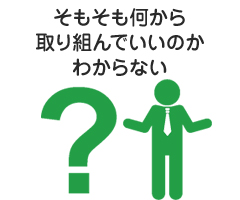 そもそも何から取り組んでいいのかわからない