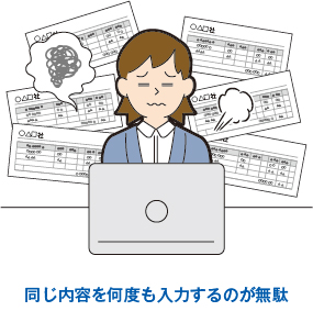 同じ内容の入力が何回も繰り返されるので無駄に感じる